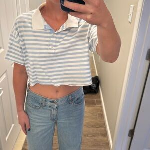 Cropped rugby shirt